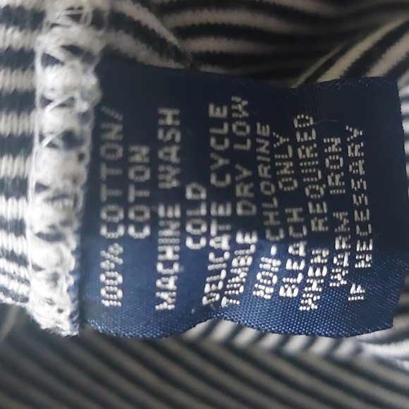 RALPH LAUREN, size M, navy/white color top, 100% cotton - Picture 7 of 7